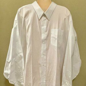 Jos A Bank White Cotton Dress Shirt LS 20/36 Big & Tall
